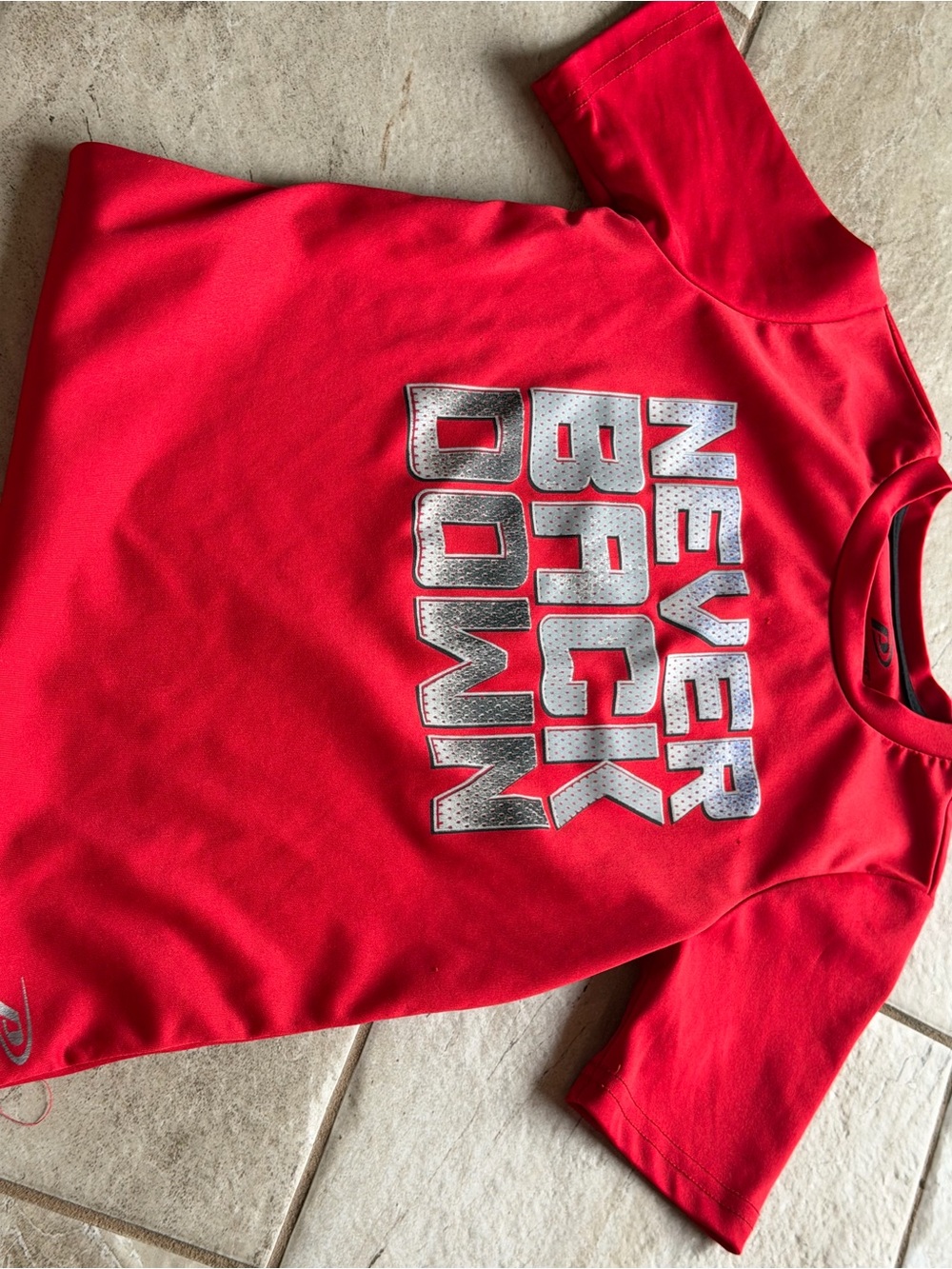 Pro Player Red 'Never Back Down' Graphic Short-Sleeve Tee